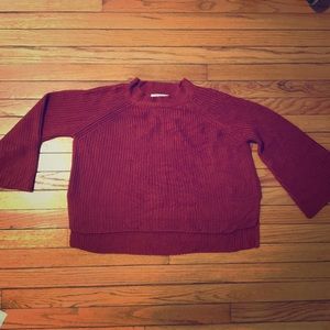 Bell sleeve cropped sweater! Worn once!